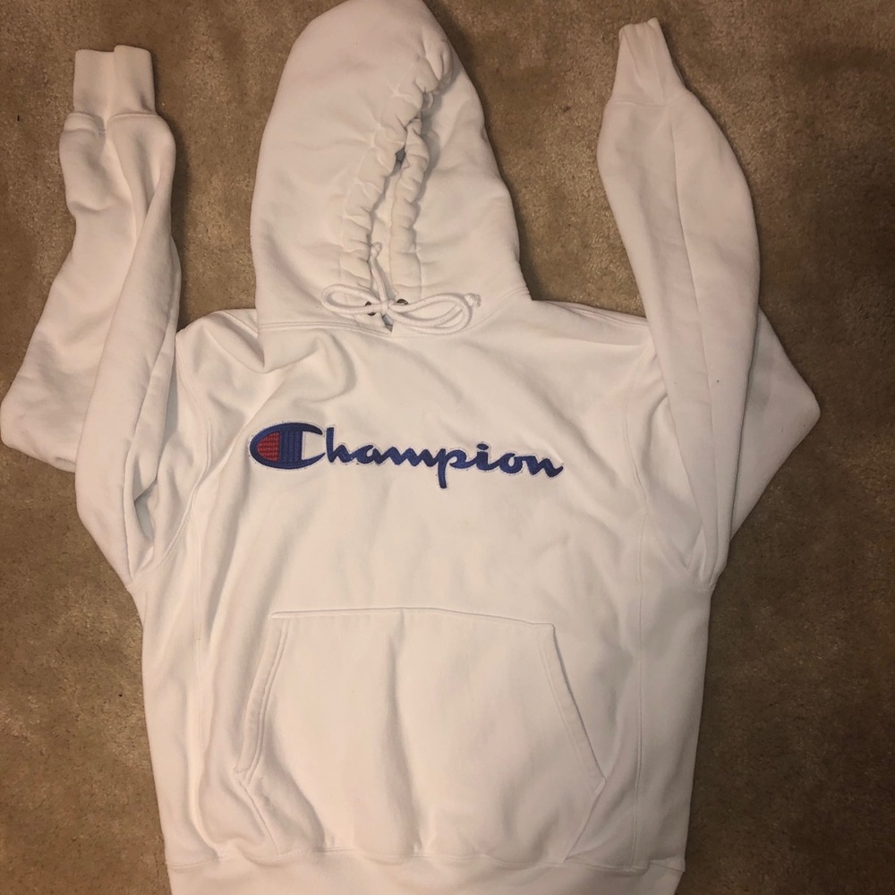 White Champion hoodie